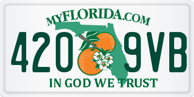 FL license plate 4209VB
