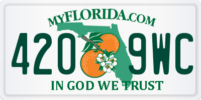 FL license plate 4209WC
