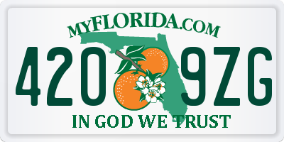 FL license plate 4209ZG