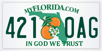 FL license plate 4210AG