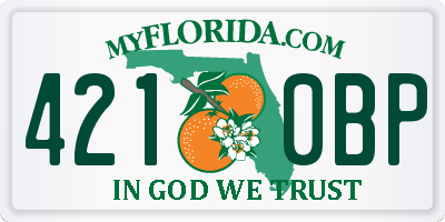 FL license plate 4210BP