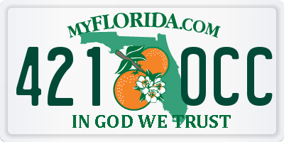 FL license plate 4210CC