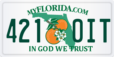 FL license plate 4210IT