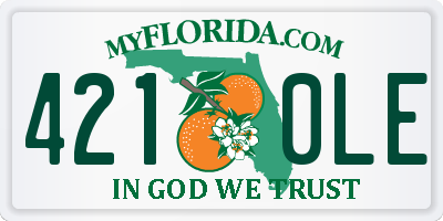 FL license plate 4210LE