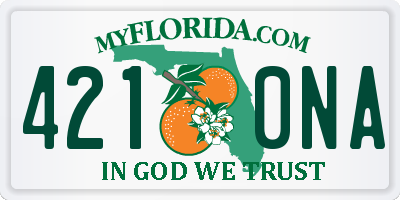 FL license plate 4210NA