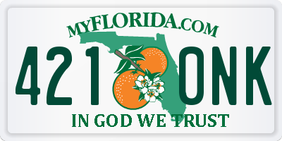 FL license plate 4210NK