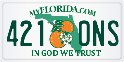 FL license plate 4210NS