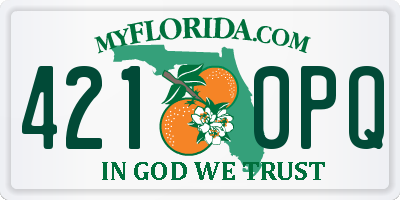FL license plate 4210PQ