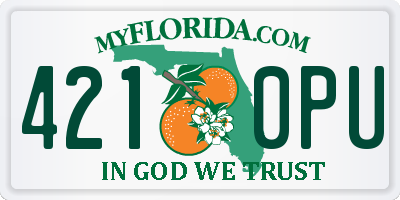 FL license plate 4210PU