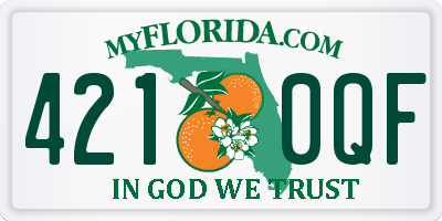 FL license plate 4210QF