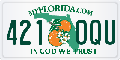 FL license plate 4210QU