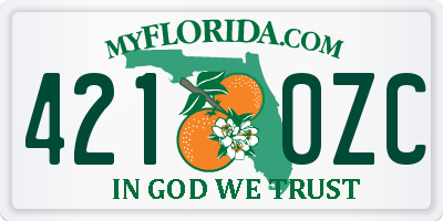 FL license plate 4210ZC