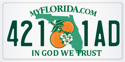 FL license plate 4211AD