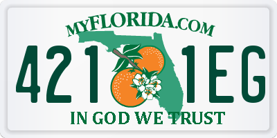 FL license plate 4211EG