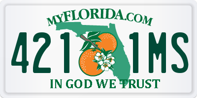 FL license plate 4211MS
