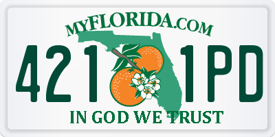FL license plate 4211PD