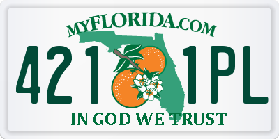 FL license plate 4211PL