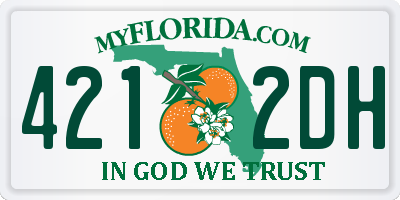 FL license plate 4212DH