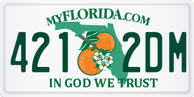 FL license plate 4212DM