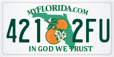 FL license plate 4212FU