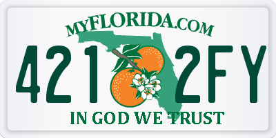FL license plate 4212FY