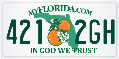 FL license plate 4212GH