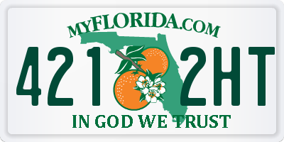 FL license plate 4212HT
