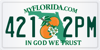 FL license plate 4212PM