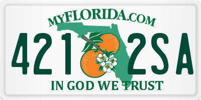 FL license plate 4212SA