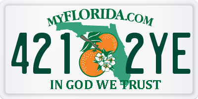 FL license plate 4212YE
