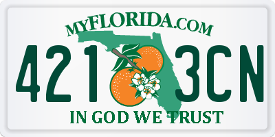 FL license plate 4213CN