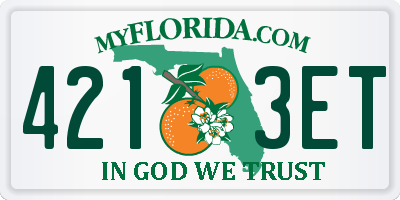 FL license plate 4213ET