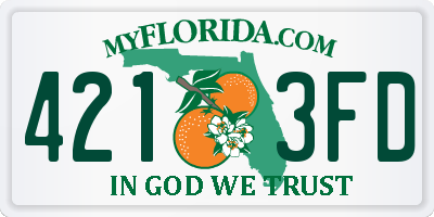 FL license plate 4213FD