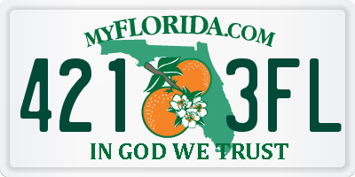 FL license plate 4213FL