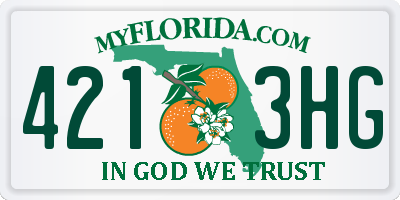 FL license plate 4213HG