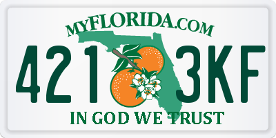 FL license plate 4213KF