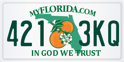 FL license plate 4213KQ