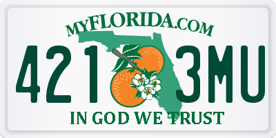 FL license plate 4213MU