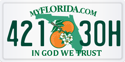 FL license plate 4213OH