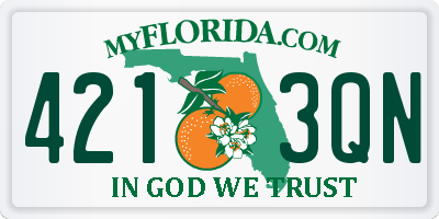 FL license plate 4213QN
