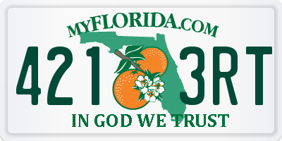 FL license plate 4213RT
