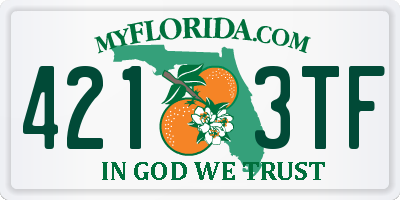 FL license plate 4213TF