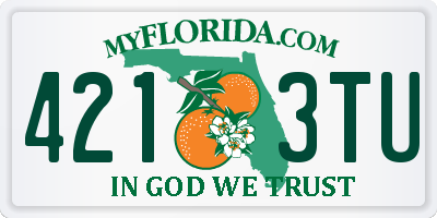 FL license plate 4213TU