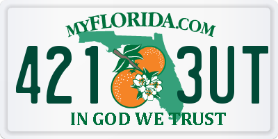 FL license plate 4213UT
