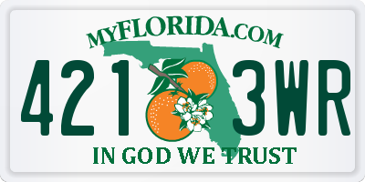 FL license plate 4213WR