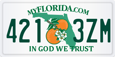 FL license plate 4213ZM