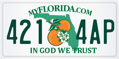 FL license plate 4214AP