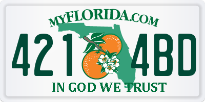 FL license plate 4214BD