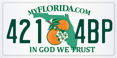 FL license plate 4214BP
