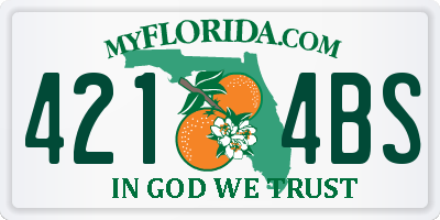 FL license plate 4214BS